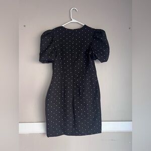 Elegant Black Puff Sleeve Dress